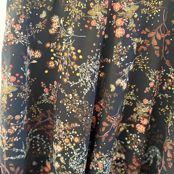 Modcloth Woman's Beaded Embellished Sequin Floral A-Line Midi Dress Sz Lr - Picture 8 of 12